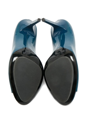 Balenciaga Pre-Owned leather peep-toe pumps - Blue