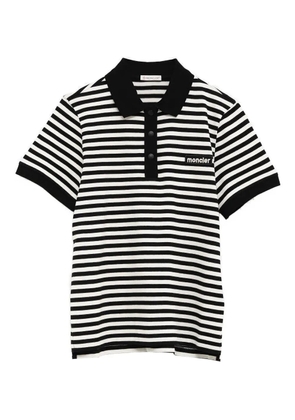 Moncler striped polo shirt - Black