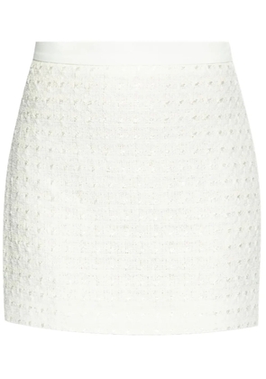 Casablanca high-waisted cotton mini skirt - White