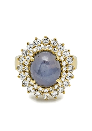 Jewels Aficionado 18K yellow gold embellished sapphire and diamond ring