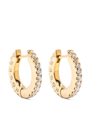 Roses Metals 14kt yellow gold diamonds huggies