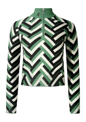 Perfect Moment chevron-pattern jumper - Green