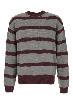 COOR striped crew-neck sweater - Grey