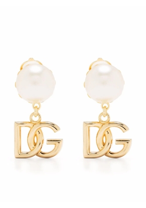 Dolce & Gabbana DG-logo drop earrings - Gold