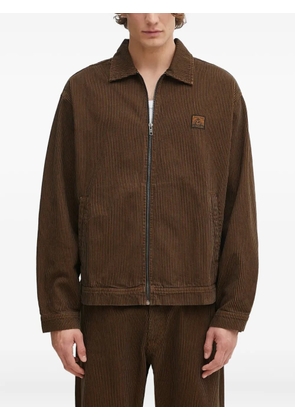 NO PROBLEMO striped-pattern zip jacket - Brown