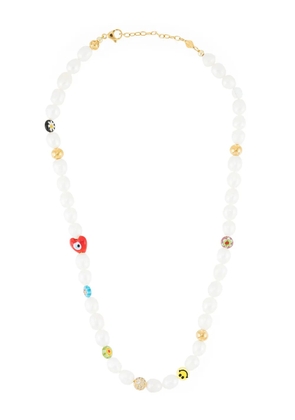 Nialaya Jewelry pearl detail necklace - White