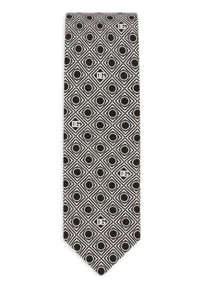 Dolce & Gabbana geometric-print silk tie - Black