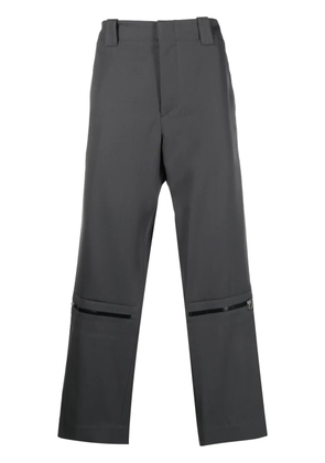 OAMC zip-detail straight-leg trousers - Grey
