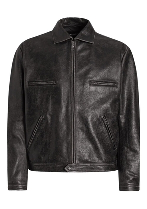 Dolce & Gabbana zip-fastening leather jacket - Black