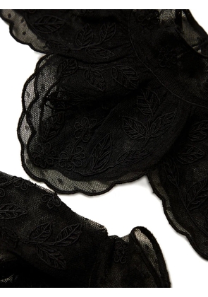 TWINSET embroidered cuffs - Black