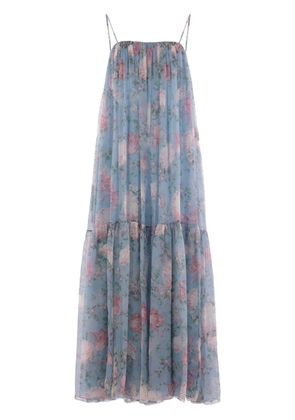 Chloé sleeveless silk maxi dress - Blue