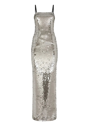 Dolce & Gabbana sequin-embellished maxi dress - Silver