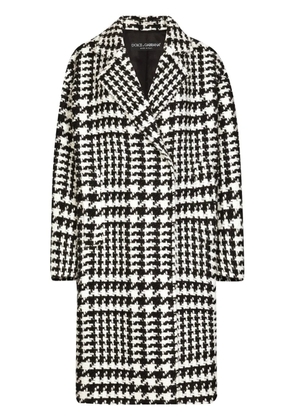 Dolce & Gabbana houndstooth-pattern coat - Black