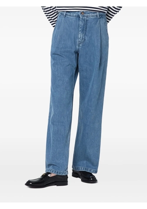 Maison Kitsuné fox-patch cotton jeans - Blue