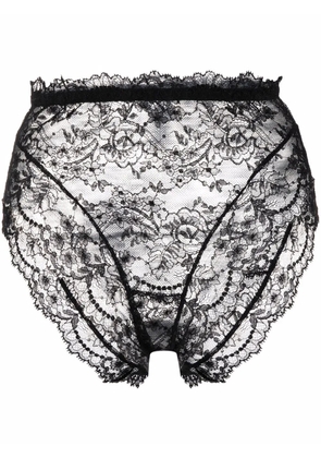 Dolce & Gabbana high-waisted chantilly-lace briefs - Black