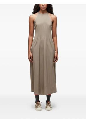Osklen pleated halter-neck mini dress - Neutrals