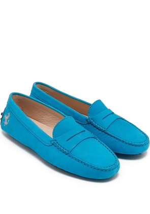Tod's Vintage x Ferrari leather penny loafers - Blue