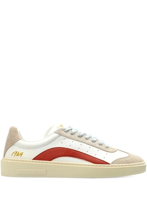 DSQUARED2 suede panel trainers - White