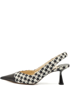 Jimmy Choo Pre-Owned Houndstooth leather pumps - Black