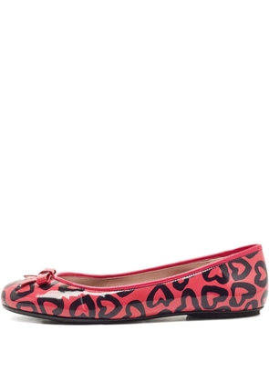 Marc Jacobs Vintage Pre-Owned heart-print leather ballet flats - Pink
