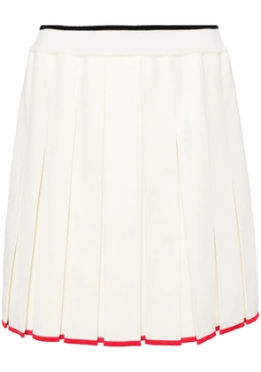 Thom Browne pleated knitted mini skirt - White