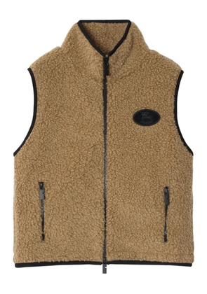 Burberry cropped fleece gilet - Neutrals