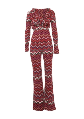 Missoni Pre-Owned zig-zag-pattern jumpsuit - Red