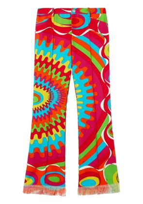 PUCCI Bersaglio-Print cotton trousers - Red