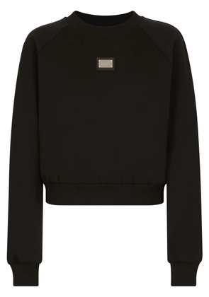 Dolce & Gabbana logo-plaque crew-neck sweatshirt - Black