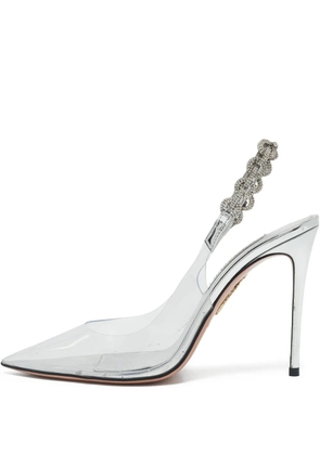 Aquazzura 115mm crystal-embellishment pumps - White