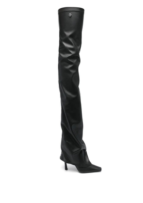 The Attico 95mm 'Robin OTK' thigh-length boots - Black