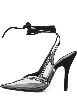 The Attico 115mm Venus crystal-embellished pumps - Black