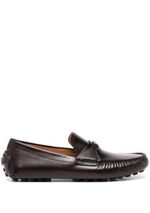 Ferragamo Gancini-buckle leather loafers - Red