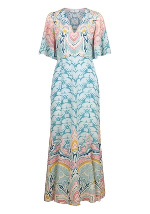 ETRO paisley-pattern maxi dress - Blue