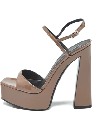 Giuseppe Zanotti Vintage Sylvy patent leather ankle-straps sandals - Brown