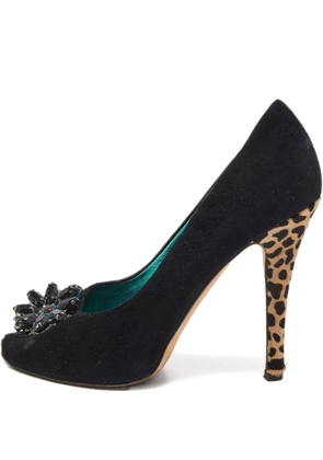 Giuseppe Zanotti Vintage 110mm crystal-embellished suede pumps - Black