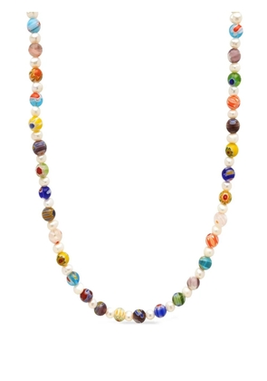 Nialaya Jewelry beaded pearl-detail necklace - Silver