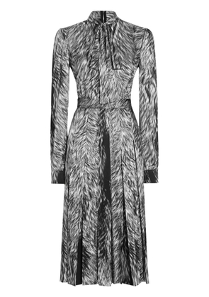 Dolce & Gabbana fur-print midi dress - Black