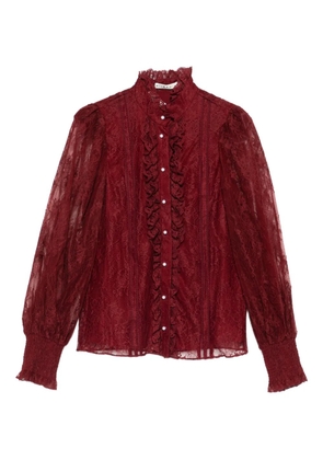 alice + olivia lace-detail blouse - Red