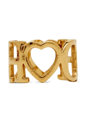 Carolina Herrera Vintage CH logo ring - Gold