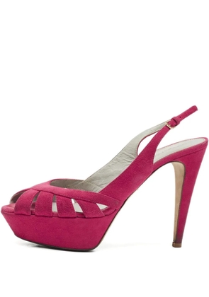 Sergio Rossi Vintage platform slingback pumps - Pink