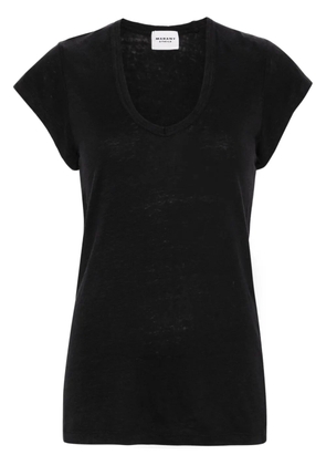 MARANT ÉTOILE Zankou linen T-shirt - Black