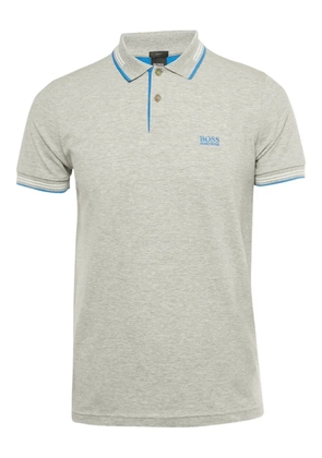 BOSS trim cotton polo shirt - Grey