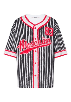 Moschino striped-print cotton T-shirt - Black