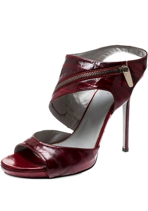 Sergio Rossi Vintage 130mm zip-detailing heeled sandals - Red
