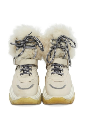 Prada Pre-Owned high-top buckle sneakers - Neutrals