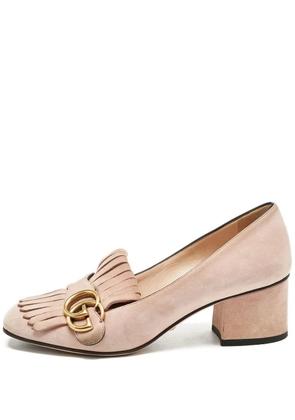 Gucci Pre-Owned GG Marmont fringe pumps - Pink