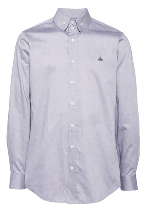 Vivienne Westwood embroidered-Orb cotton shirt - Grey