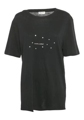 Saint Laurent Pre-Owned logo star-motif T-shirt - Black