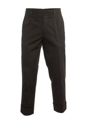 Christian Dior Pre-Owned cotton cuffed trousers - Black